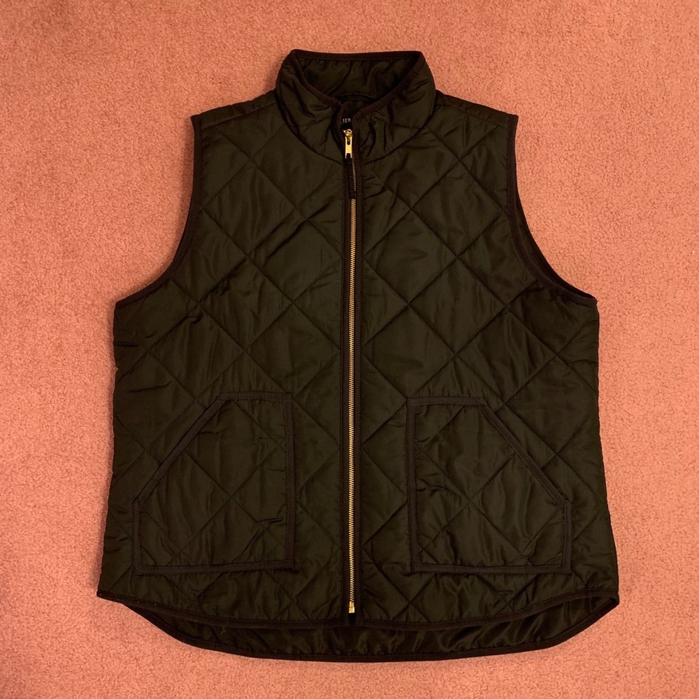 J. Crew Mercantile Quilted Black Vest